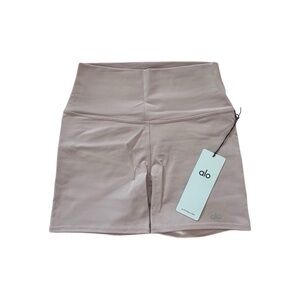 alo yoga ballet pink biker shorts